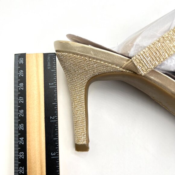 Lifestride Womens Size 7.5 Marquee Platino‎ Gold Dress Sandals Heels Shoes NEW - Picture 12 of 14